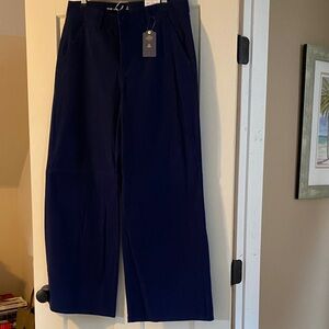 Women’s St John’s Bay Navy Blue wide leg trousers NWT